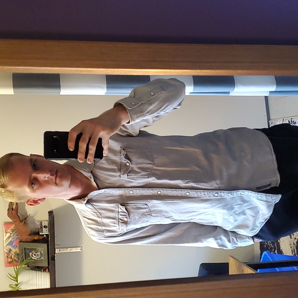 Selected/Homme western button down shirt, Grey. - Picture 1 of 4